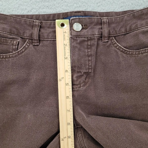 Chaps Jeans Womens 2P Brown Petite Straight Leg Comfort Casual Low Rise Pocket - Picture 11 of 13